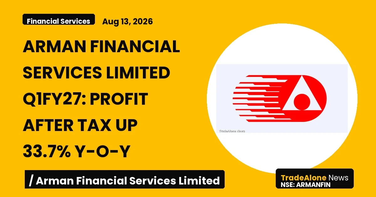 Arman Financial Services Limited Armanfin Q1fy27 Results