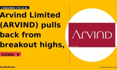 Arvind Limited ARVIND shows pressure after breakout