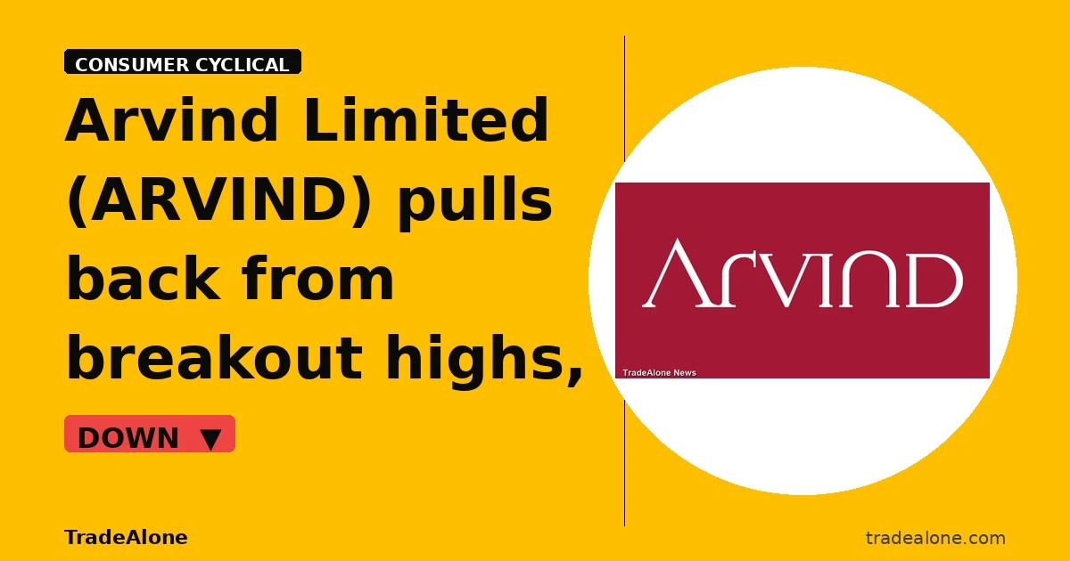 Arvind Limited ARVIND shows pressure after breakout