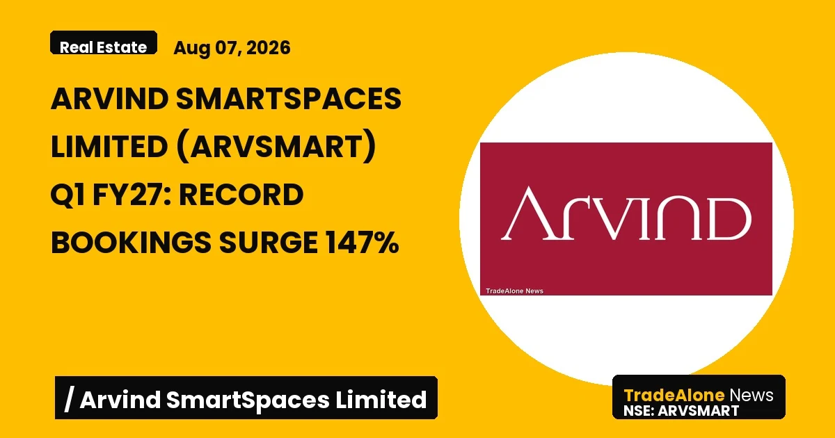 Arvind Smartspaces Limited Arvsmart Q1 FY27 Results