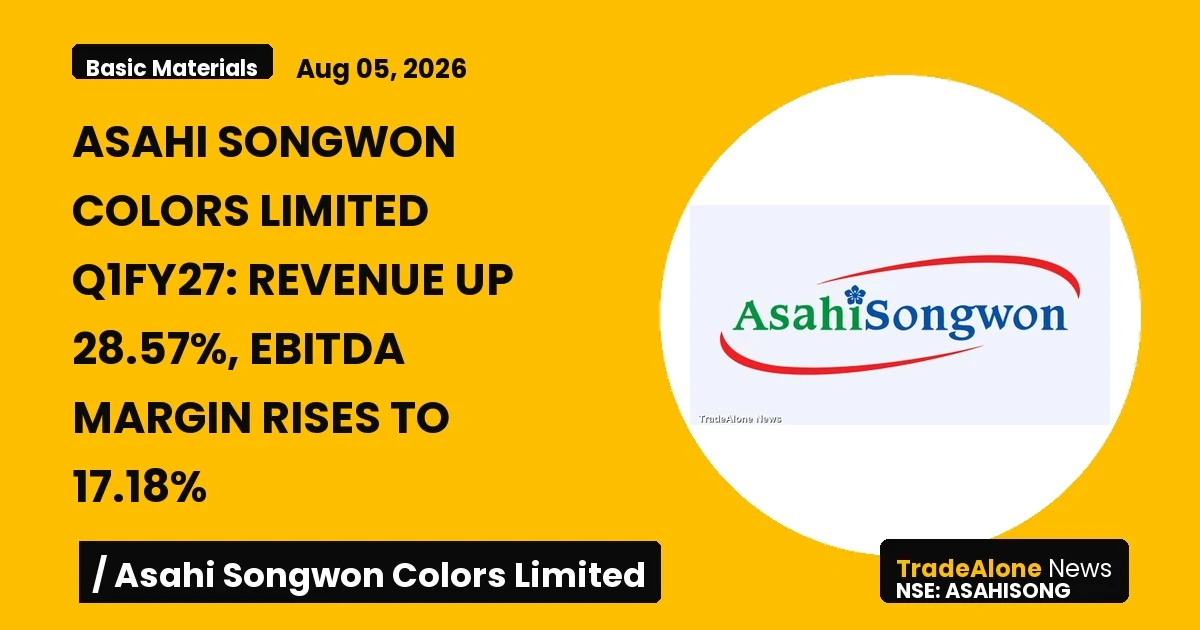 Asahi Songwon Colors Limited Asahisong Q1fy27 Results