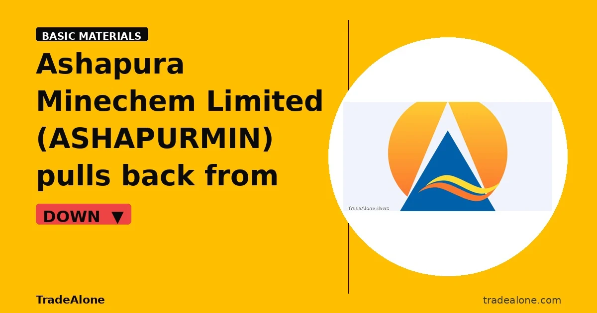 Ashapura Minechem Limited ASHAPURMIN stock move down 10% intraday