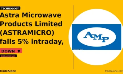 Astra Microwave Products Limited ASTRAMICRO breaks below support