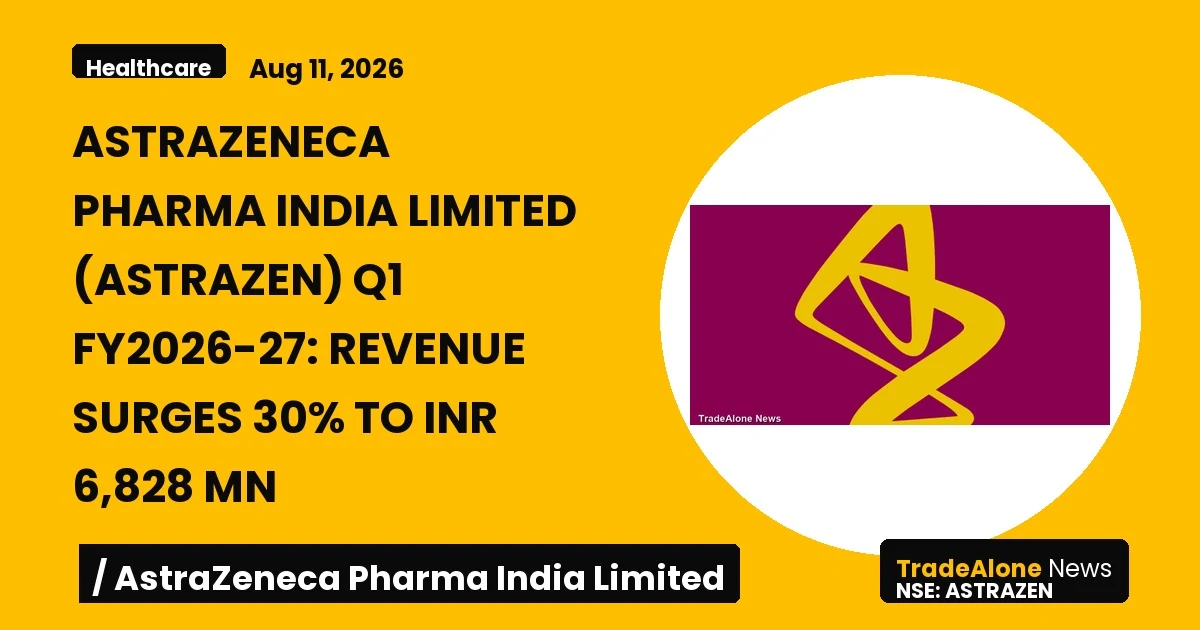 Astrazeneca Pharma India Limited Q1 Fy2026-27 Revenue