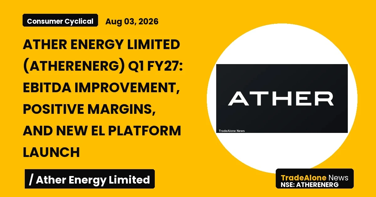 Ather Energy Limited Atherenerg Q1 FY27 Ebitda Improvement