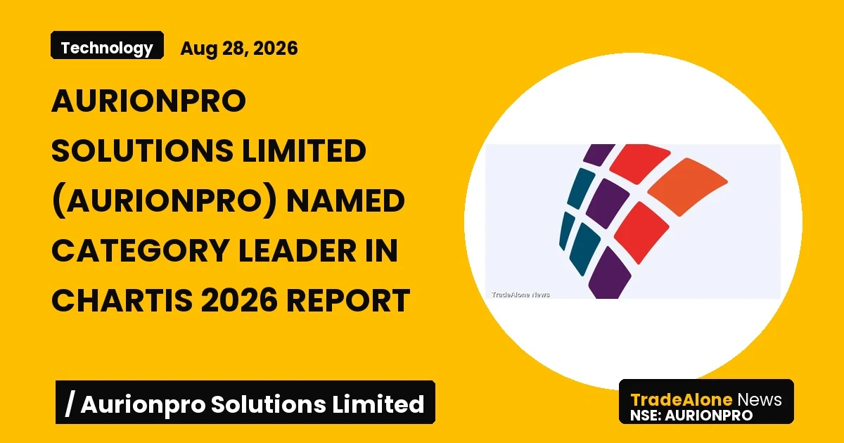 Aurionpro Solutions Limited NSE Aurionpro Category Leader 2026