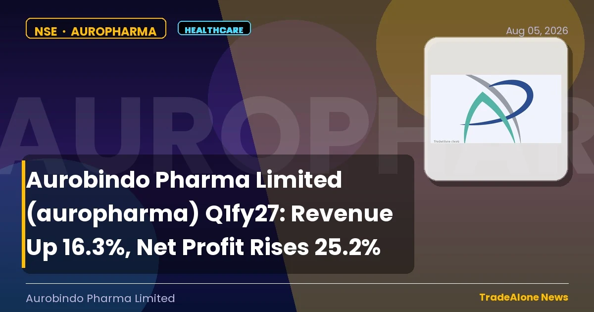 Aurobindo Pharma Limited Auropharma Q1fy27 Results