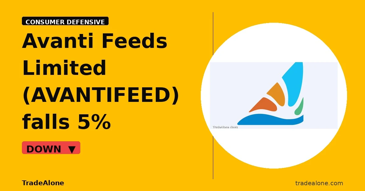 Avanti Feeds Limited AVANTIFEED falls 5% intraday