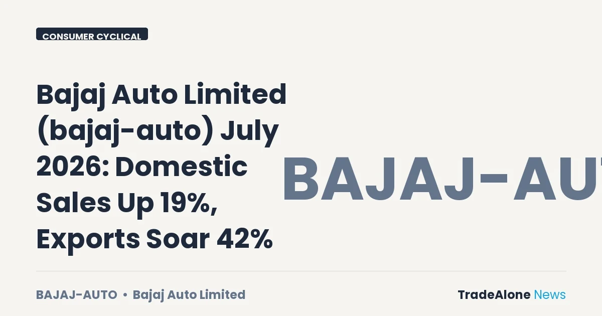 Bajaj Auto Limited Q1 FY27 Results: Domestic Sales Up 19%, Exports Soar 42%