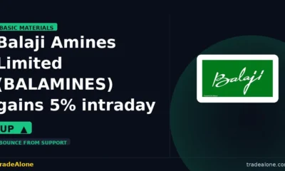 Balaji Amines Limited BALAMINES gains 5% intraday