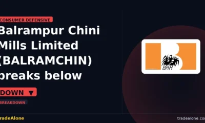 Balrampur Chini Mills Limited BALRAMCHIN breaks below support