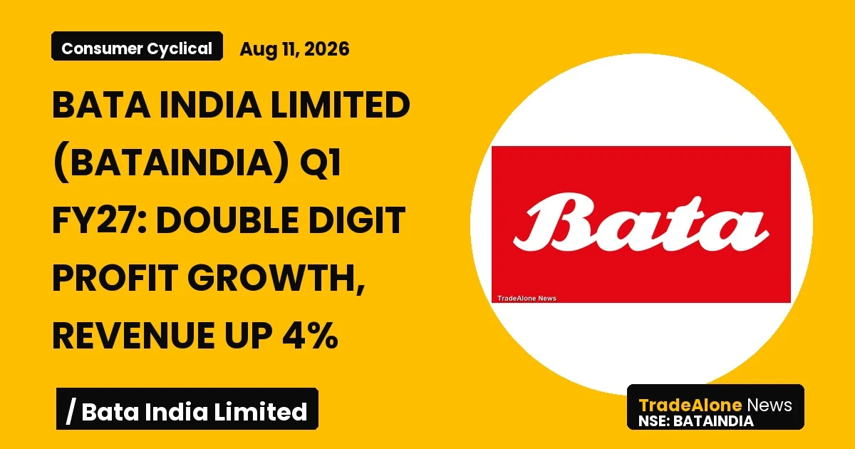 Bata India Limited Bataindia Q1 FY27 Results