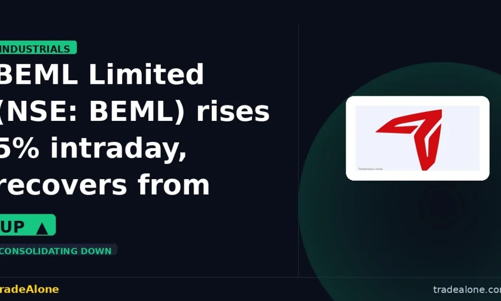 BEML Limited NSE BEML recovers from breakdown