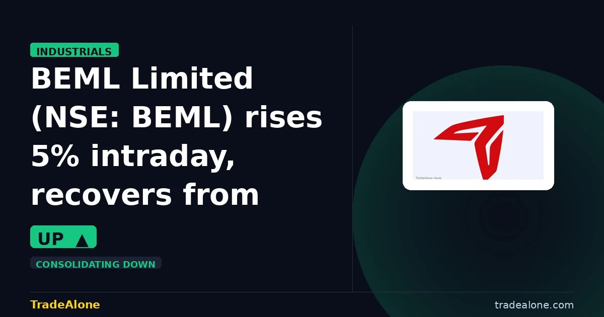 BEML Limited NSE BEML recovers from breakdown