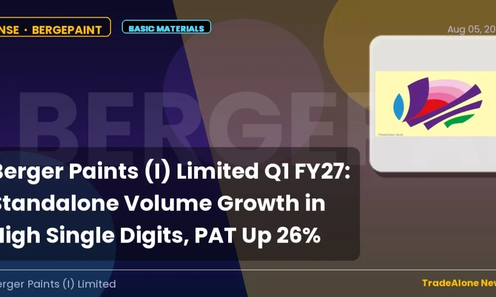 Berger Paints (I) Limited Bergepaint Q1 FY27 Results