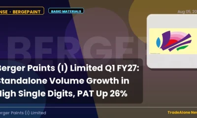 Berger Paints (I) Limited Bergepaint Q1 FY27 Results