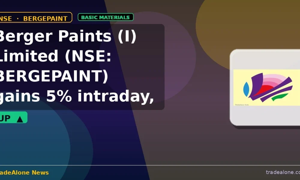 Berger Paints (I) Limited NSE: BERGEPAINT gains 5% intraday