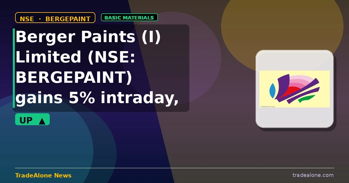 Berger Paints (I) Limited NSE: BERGEPAINT gains 5% intraday