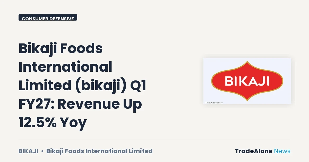 Bikaji Foods International Limited (bikaji) Q1 FY27 Results