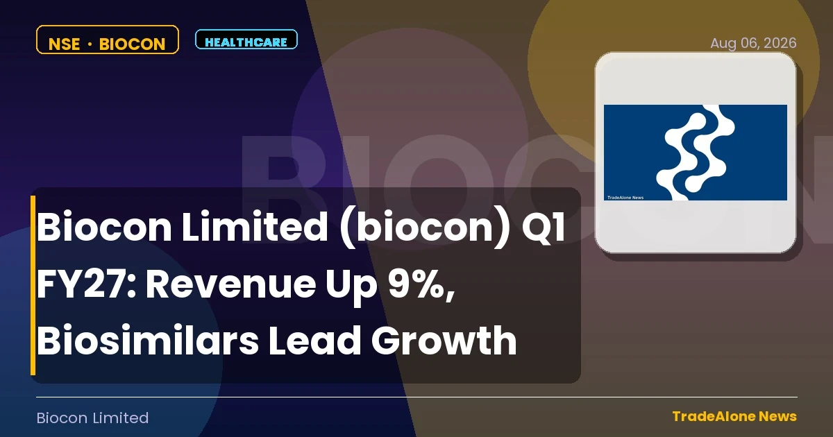 Biocon Limited Biocon Q1 FY27 Results