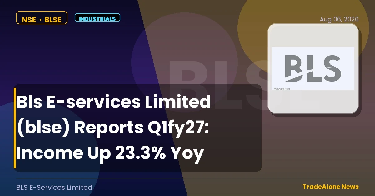 Bls E-services Limited BLSE Q1fy27 Results