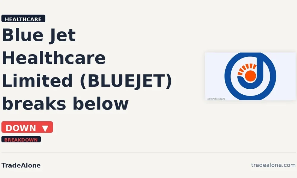 Blue Jet Healthcare Limited BLUEJET breaks below support