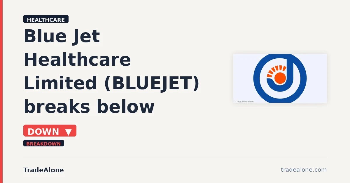 Blue Jet Healthcare Limited BLUEJET breaks below support