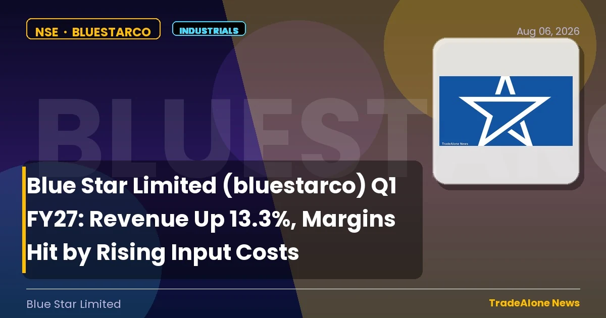 Blue Star Limited Bluestarco Q1 FY27 Results