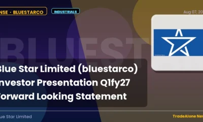 Blue Star Limited Bluestarco Q1fy27 Forward-looking Statement