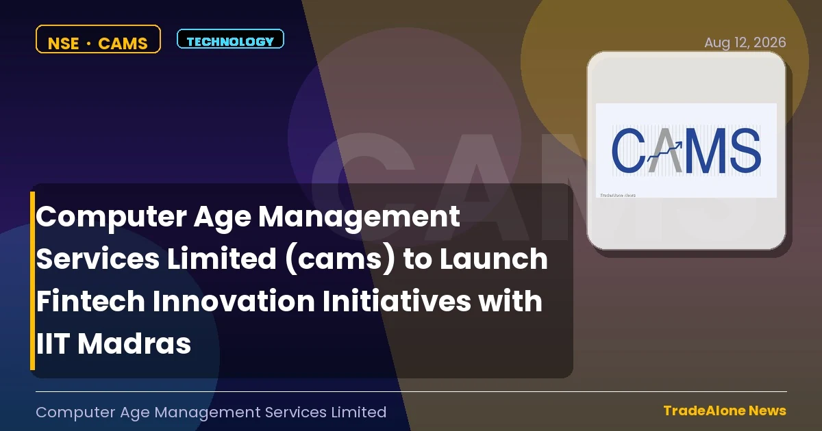 Computer Age Management Services Limited CAMS Fintech Innovation Lab