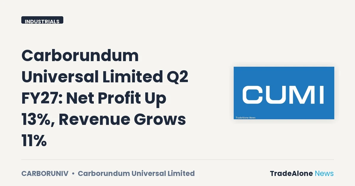 Carborundum Universal Limited Carboruniv Q2 FY27 Results