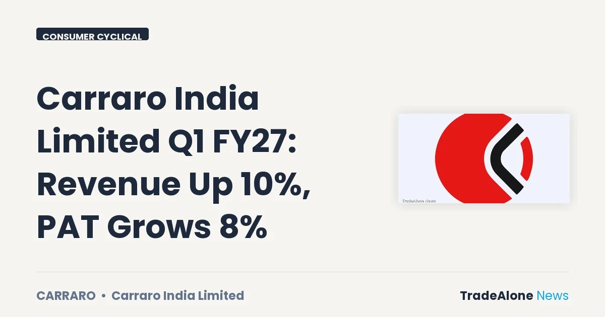 Carraro India Limited Carraro Q1 FY27 Results