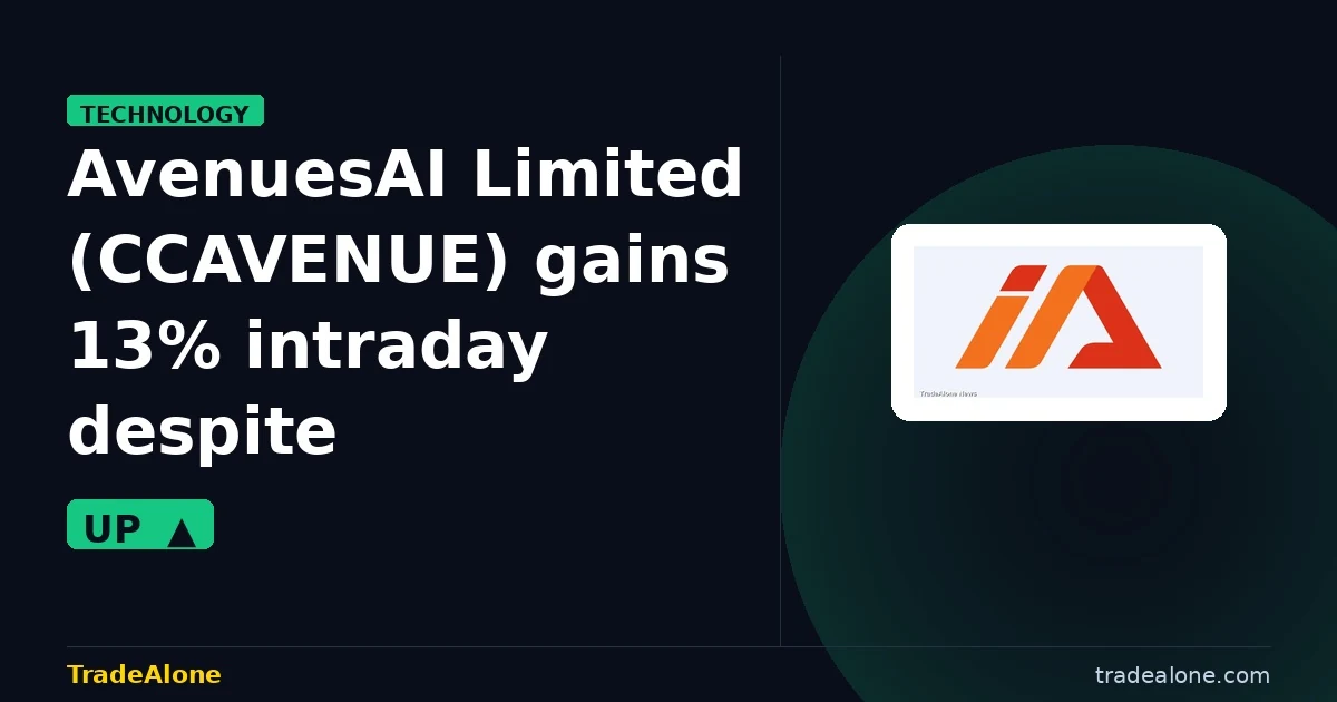 AvenuesAI Limited CCAVENUE gains 13% intraday