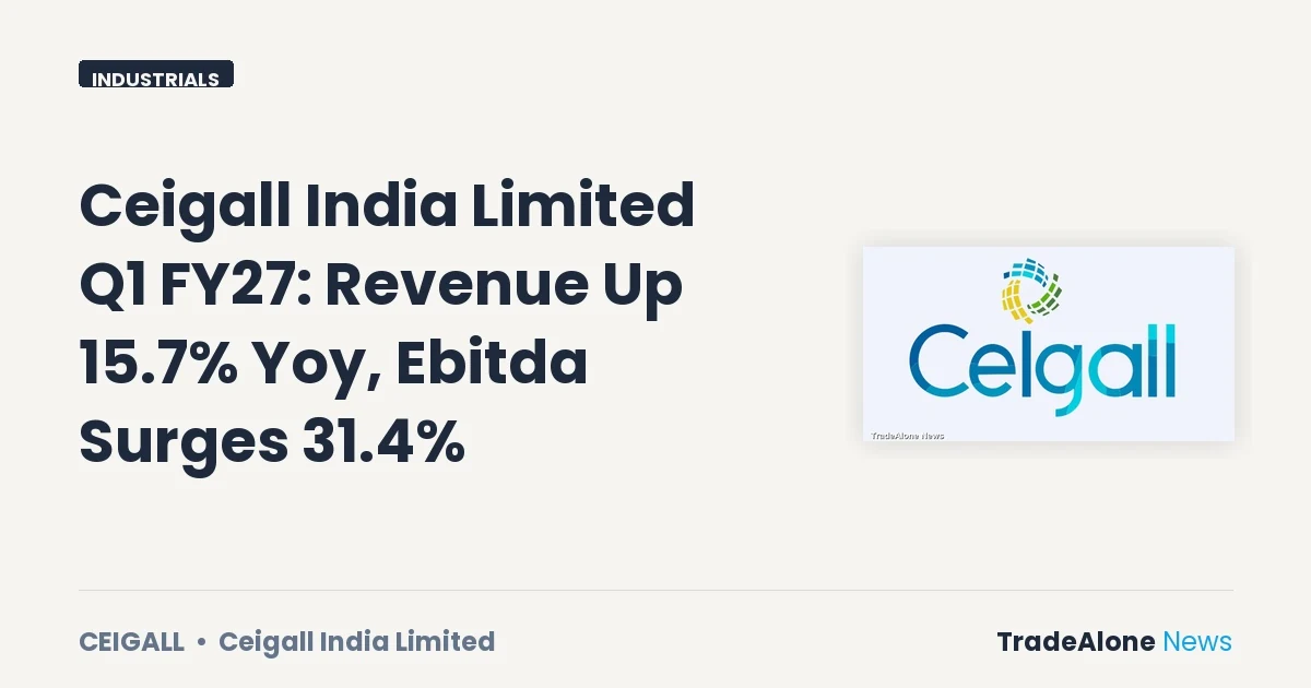 Ceigall India Limited NSE Ceigall Q1 FY27 Results