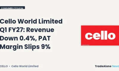 Cello World Limited CELLO Q1 FY27 Results