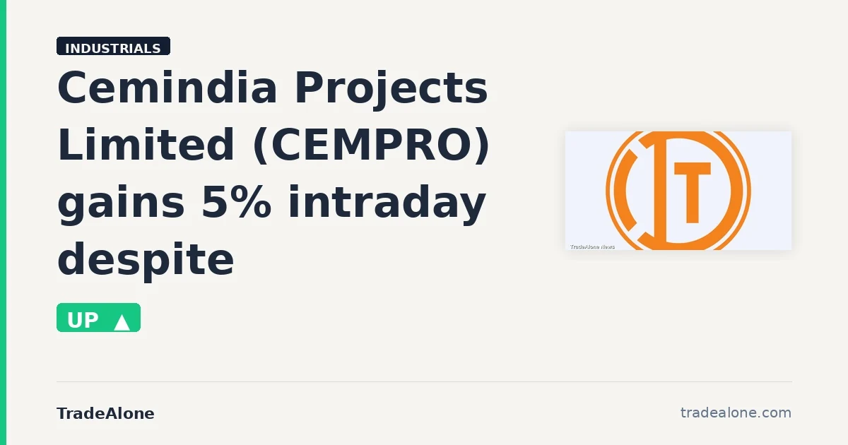 Cemindia Projects Limited CEMPRO intraday gain