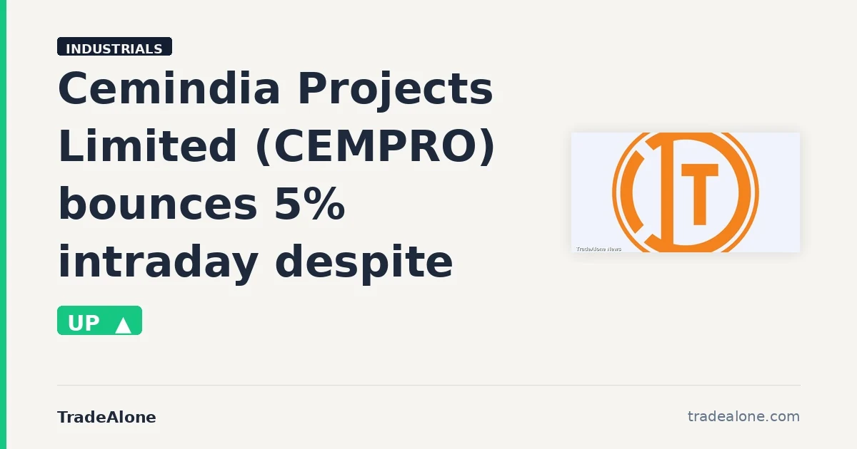 Cemindia Projects Limited CEMPRO intraday bounce