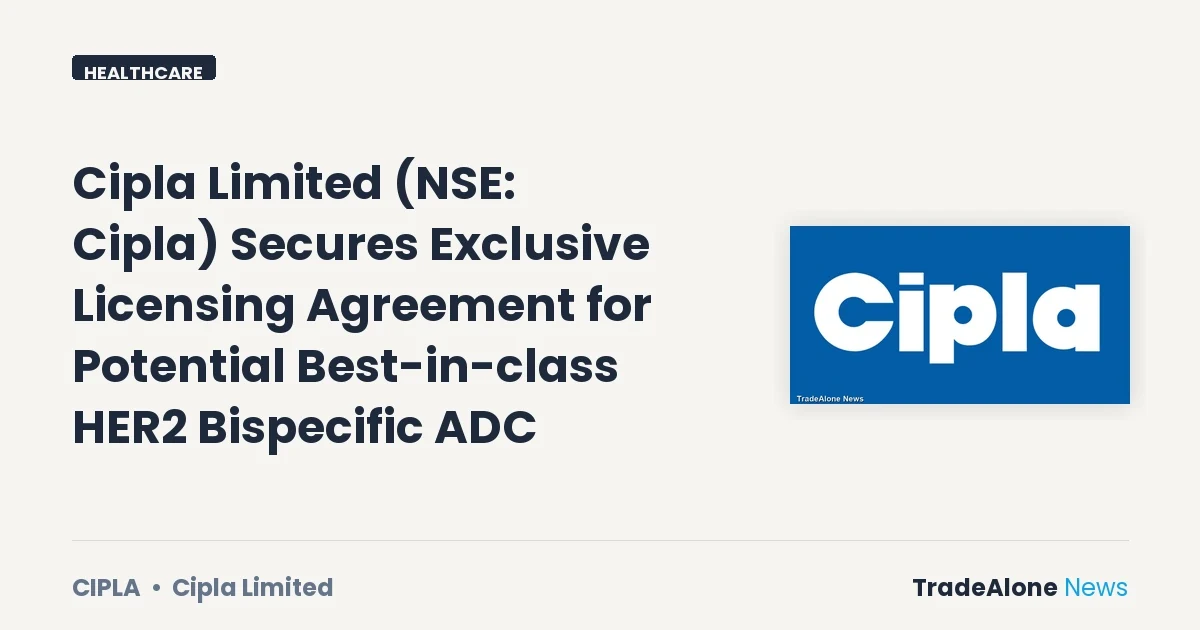 Cipla Limited NSE CIPLA Licensing Agreement August 2026