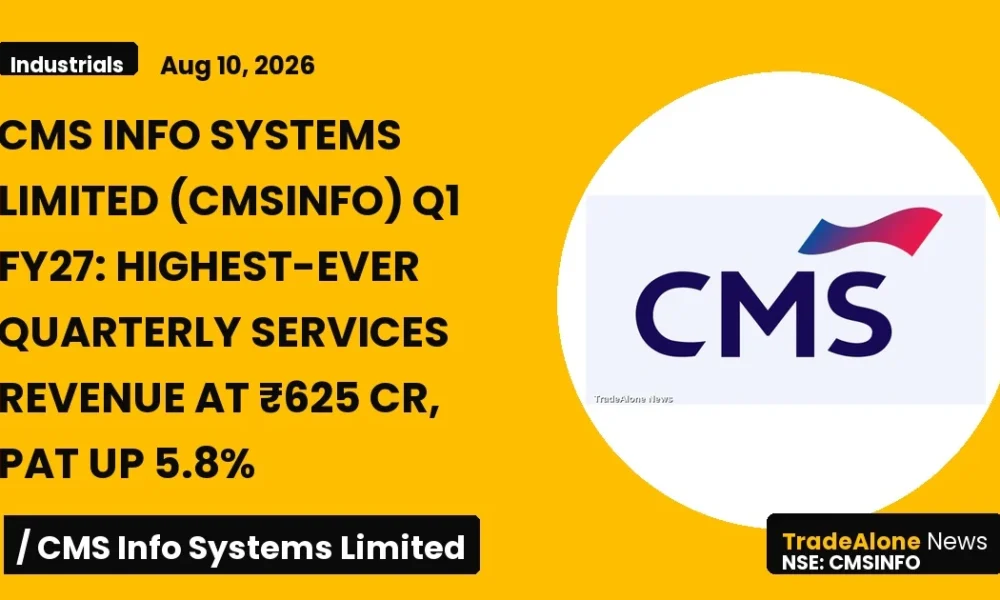 Cms Info Systems Limited Q1 FY27 Results: Services Revenue Up 9%, PAT Up 5.8%