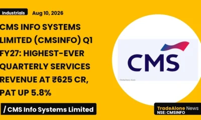 Cms Info Systems Limited Q1 FY27 Results: Services Revenue Up 9%, PAT Up 5.8%
