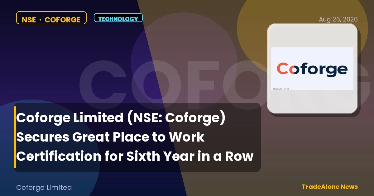 Coforge Limited NSE Coforge Great Place to Work Certification 2026