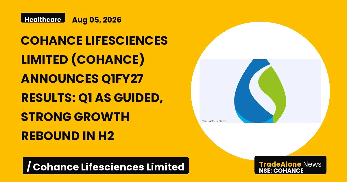 Cohance Lifesciences Limited Cohance Q1fy27 Results