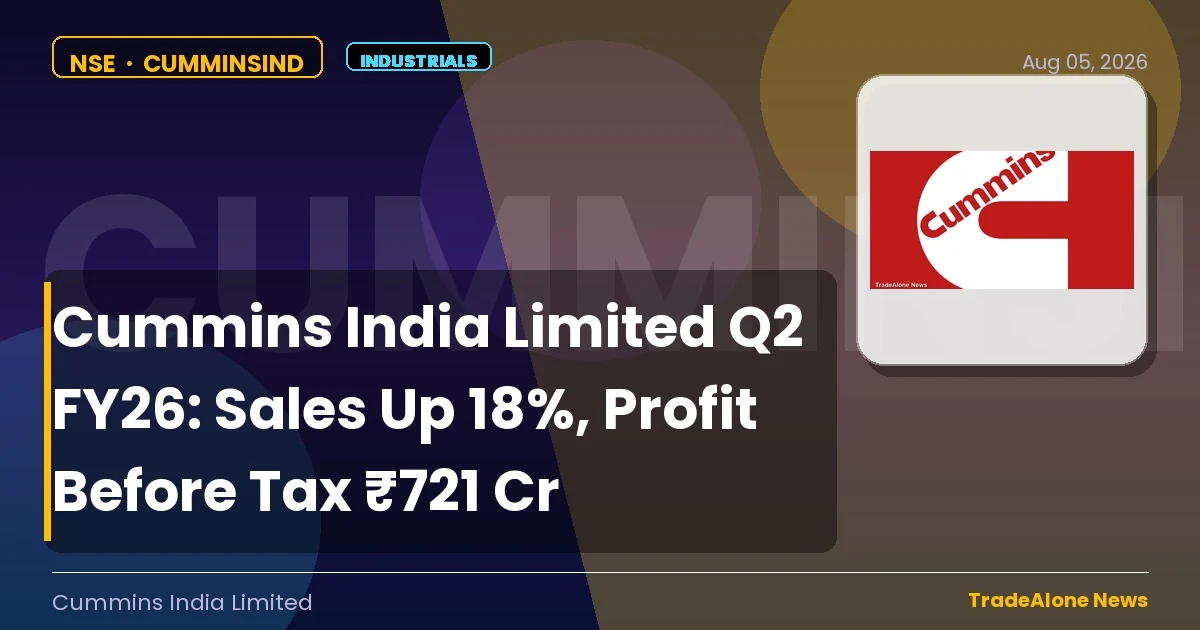 Cummins India Limited NSE Cumminsind Q2 FY26 Results