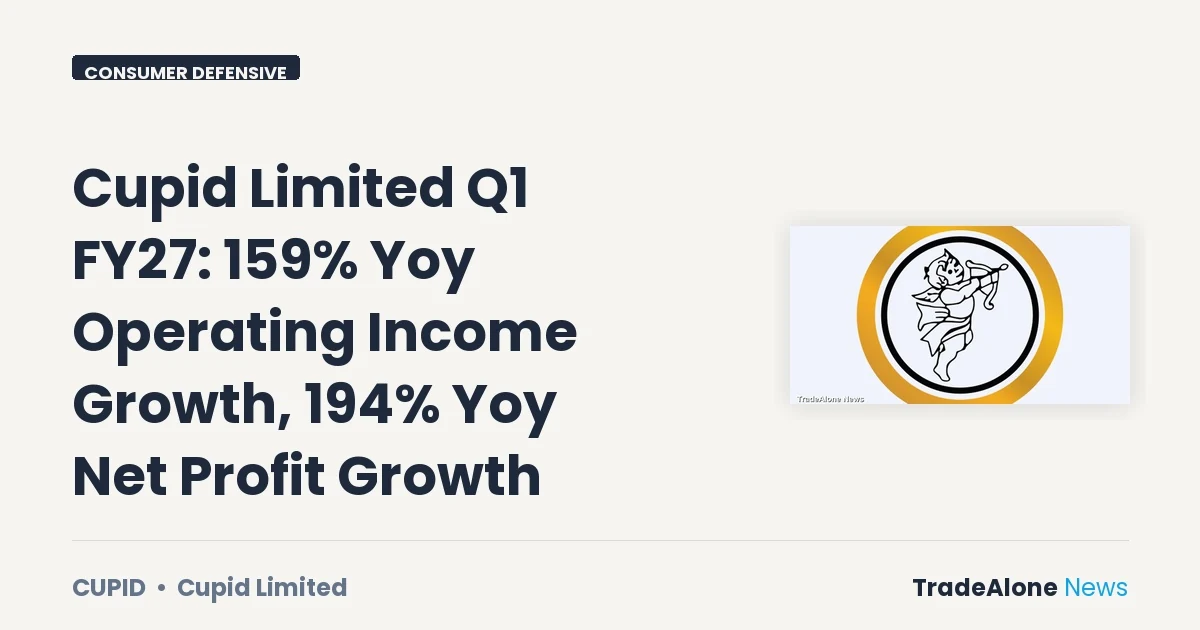 Cupid Limited CUPID Q1 FY27 Results