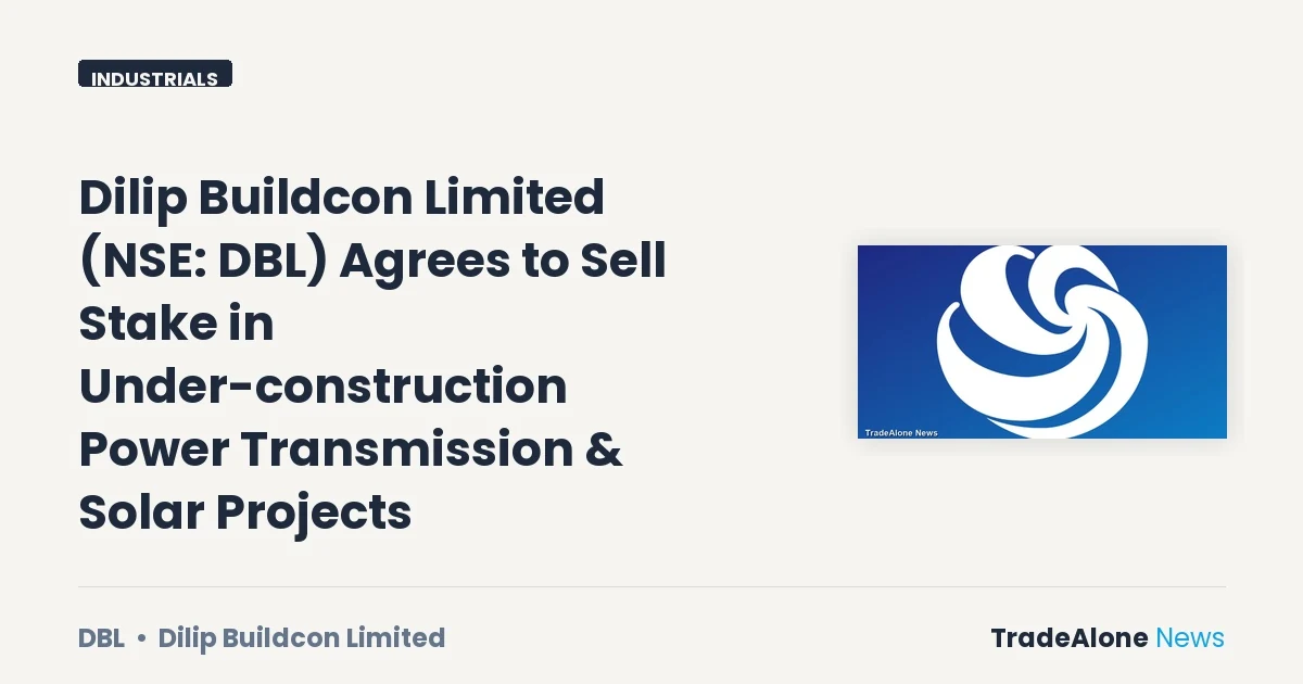 Dilip Buildcon Limited DBL August 2026 Stake Sale