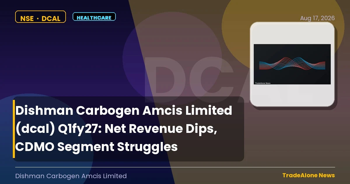 Dishman Carbogen Amcis Limited Q1fy27 Results