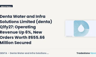 Denta Water and Infra Solutions Limited Q1fy27 Results: Operating Revenue Up 6%, New Orders ₹655.66 Million