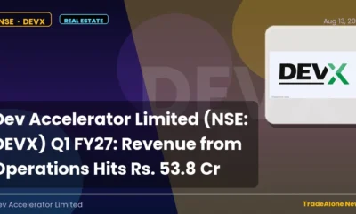 Dev Accelerator Limited NSE DEVX Q1 FY27 Revenue