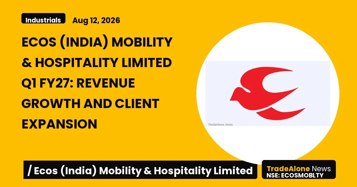 Ecos (india) Mobility & Hospitality Limited Ecosmoblty Q1 FY27 Results