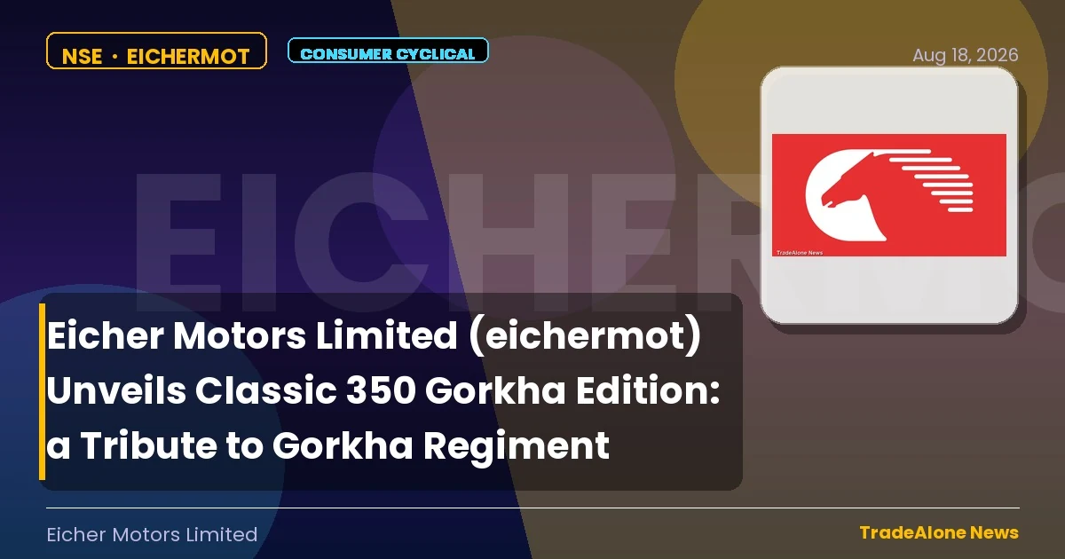 Eicher Motors Limited Eichermot Classic 350 Gorkha Edition